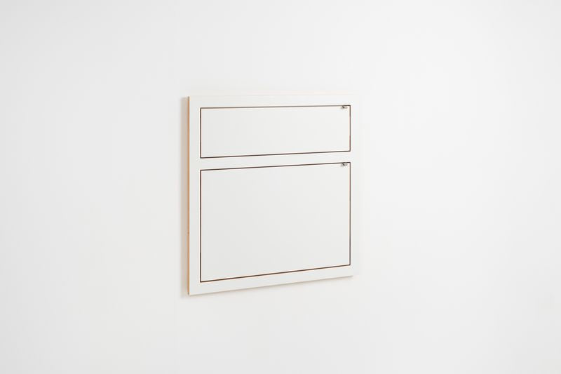 Fläpps Wandbureau|secretaresse 80x80-2 - Wit