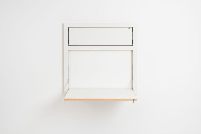 Fläpps Wandbureau|secretaresse 80x80-2 - Wit