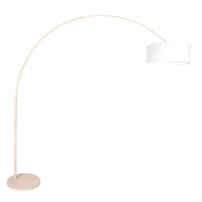 Steinhauer - vloerlamp - Sparkled Light - beige wit - linnen metaal -