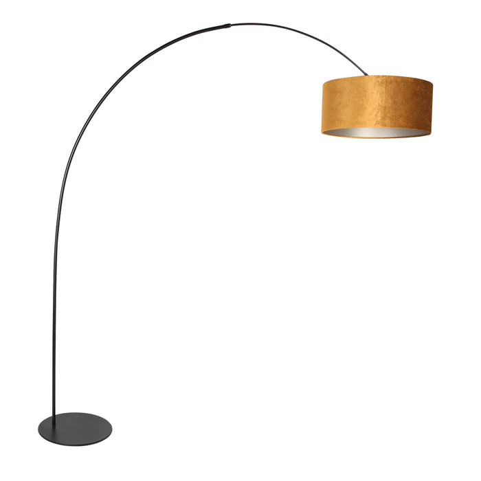 Anne Lighting - vloerlamp - Curve - goud zwart - metaal - booglamp -