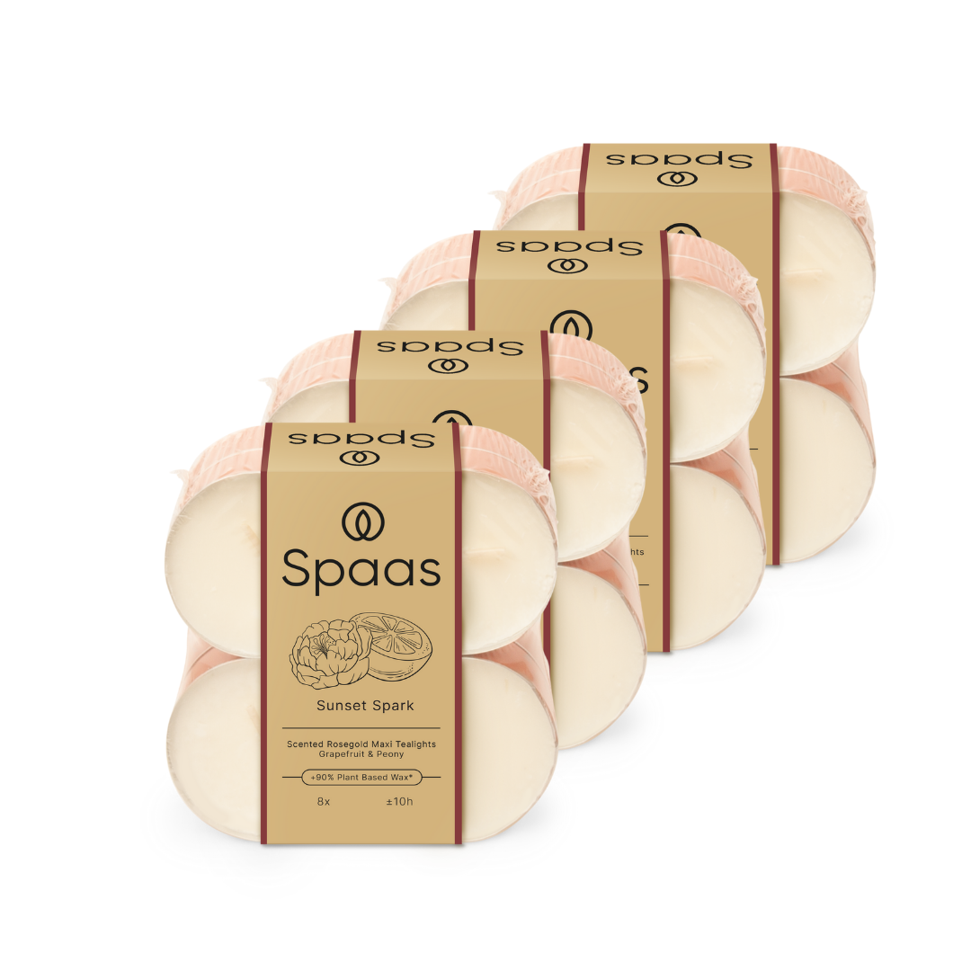 Spaas Maxi Geurtheelicht - Sunset Spark - 10u - Set van 32