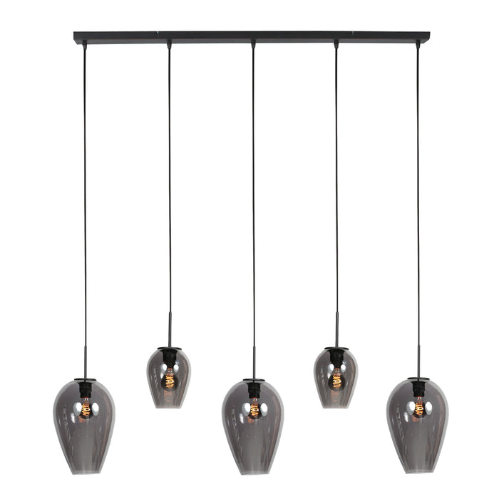 Mexlite - hanglamp - HaloSwap - zwart - glas - grote eettafellamp -