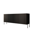 Meubella - Vivi - Dressoir - Zwart - 190 cm