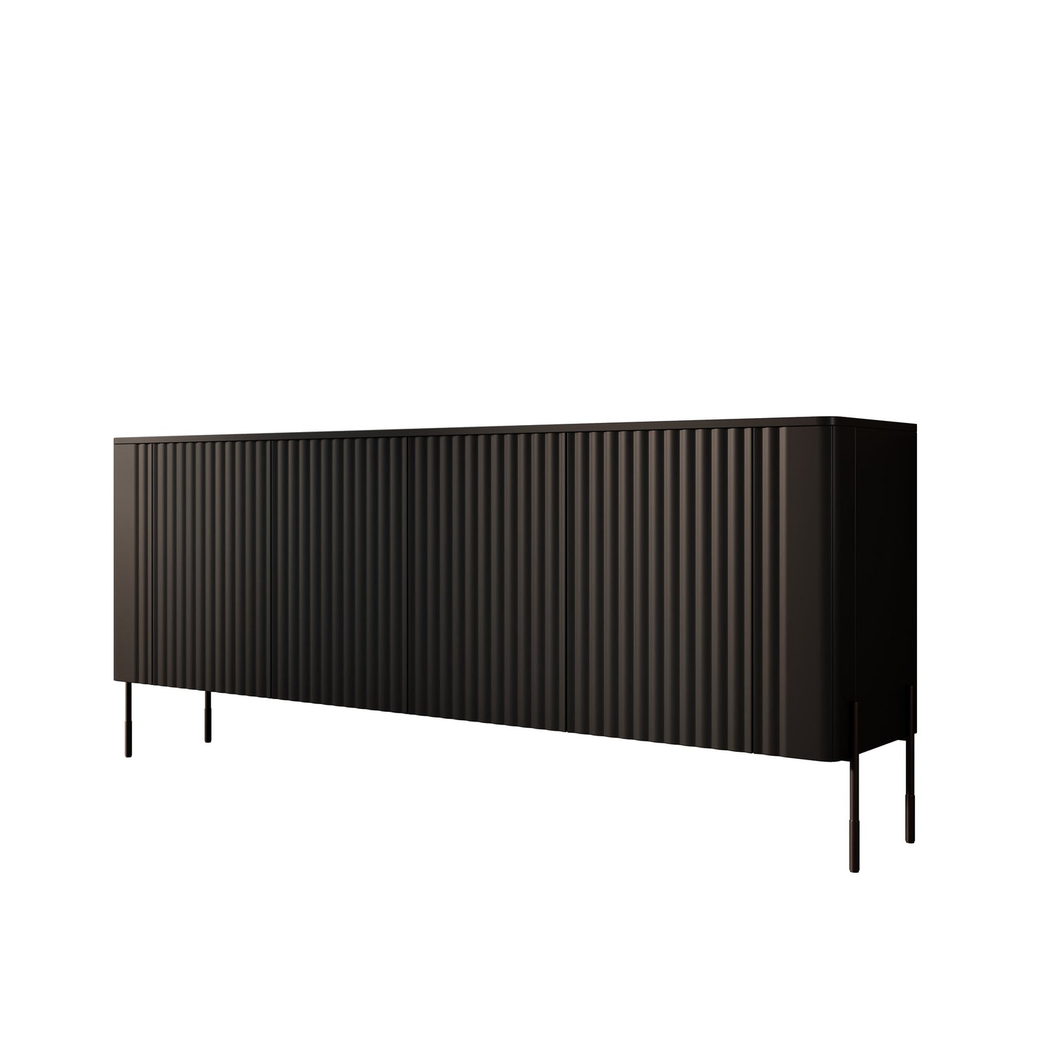 Meubella - Vivi - Dressoir - Zwart - 190 cm