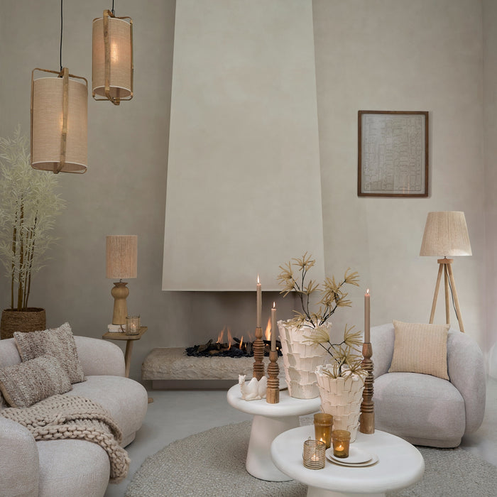 Light & Living - kap - Medana - beige - textiel - Ø 20cm - E27 -