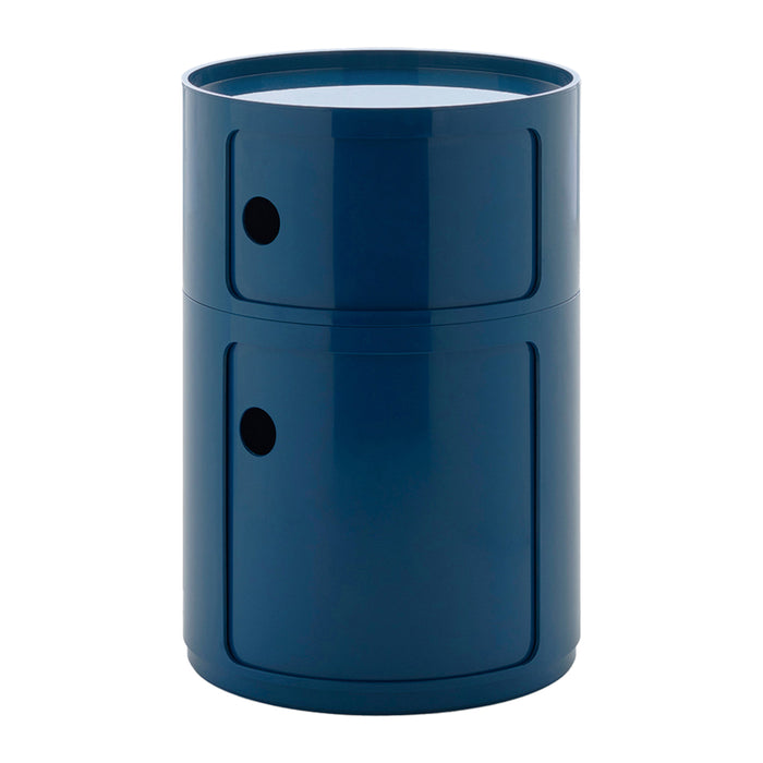 Kartell Componibili Kast Ø 42 cm - 2 Modules - Blauw