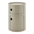 Kartell Componibili Kast Ø 42 cm - 2 Modules - Duifgrijs