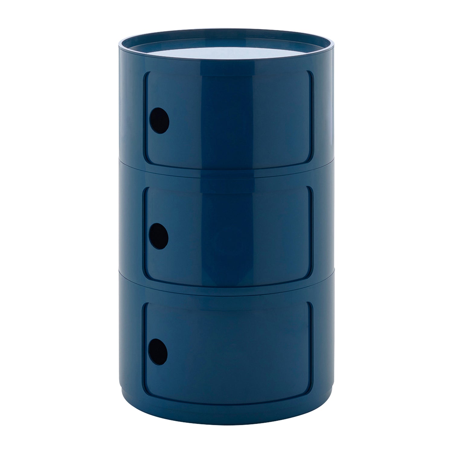Kartell Componibili Kast Ø 42 cm - 3 Modules - Blauw