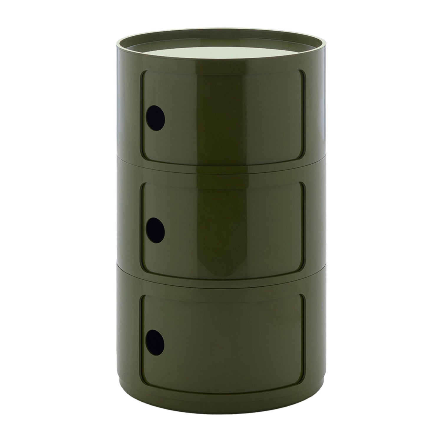 Kartell Componibili Kast Ø 42 cm - 3 Modules - Groen