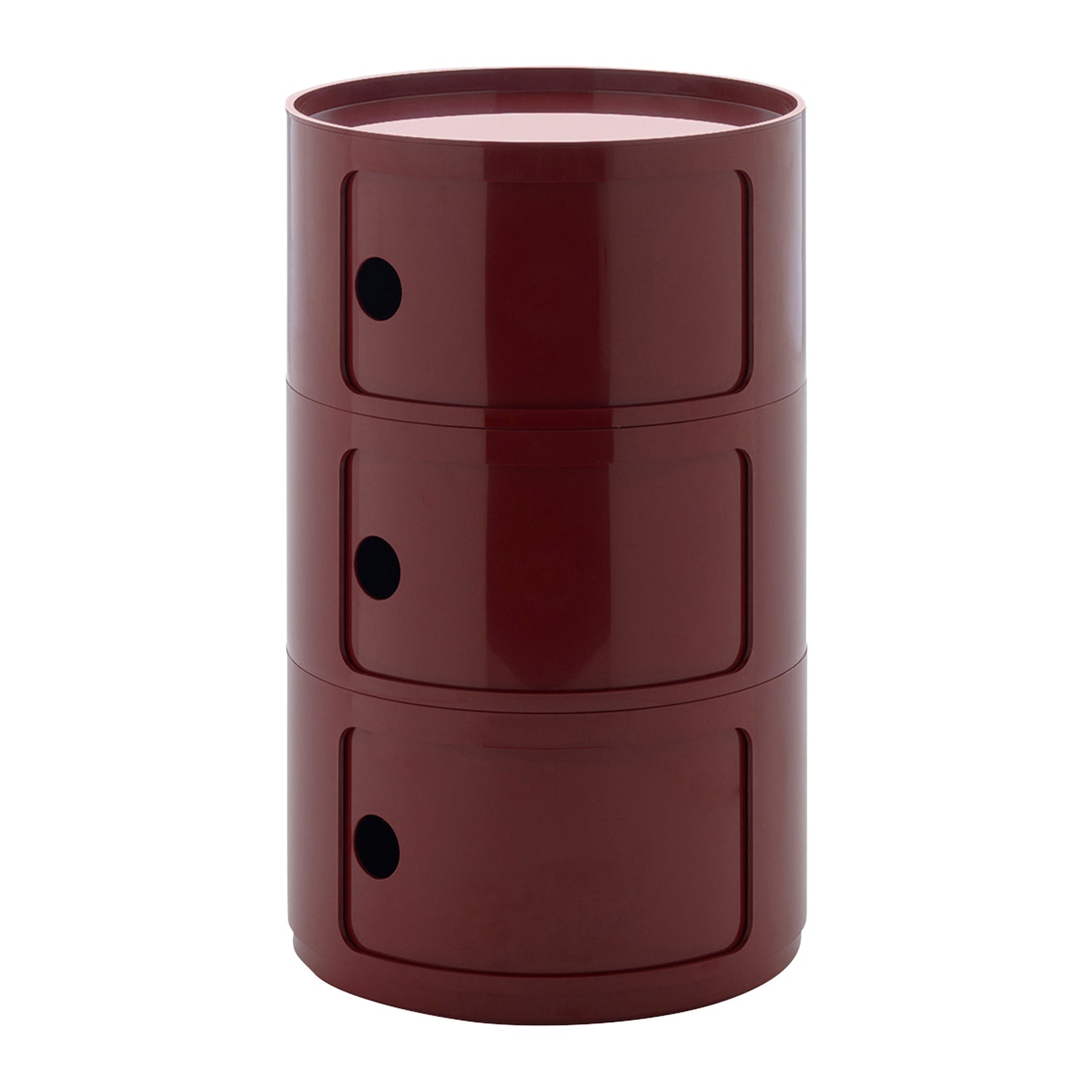 Kartell Componibili Kast Ø 42 cm - 3 Modules - Burgundy