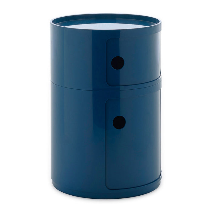 Kartell Componibili Kast Ø 42 cm - 2 Modules - Blauw