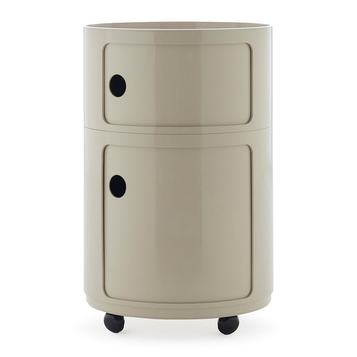Kartell Componibili Kast Ø 42 cm - 2 Modules - Duifgrijs