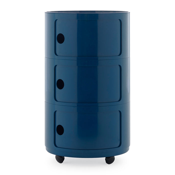 Kartell Componibili Kast Ø 42 cm - 3 Modules - Blauw