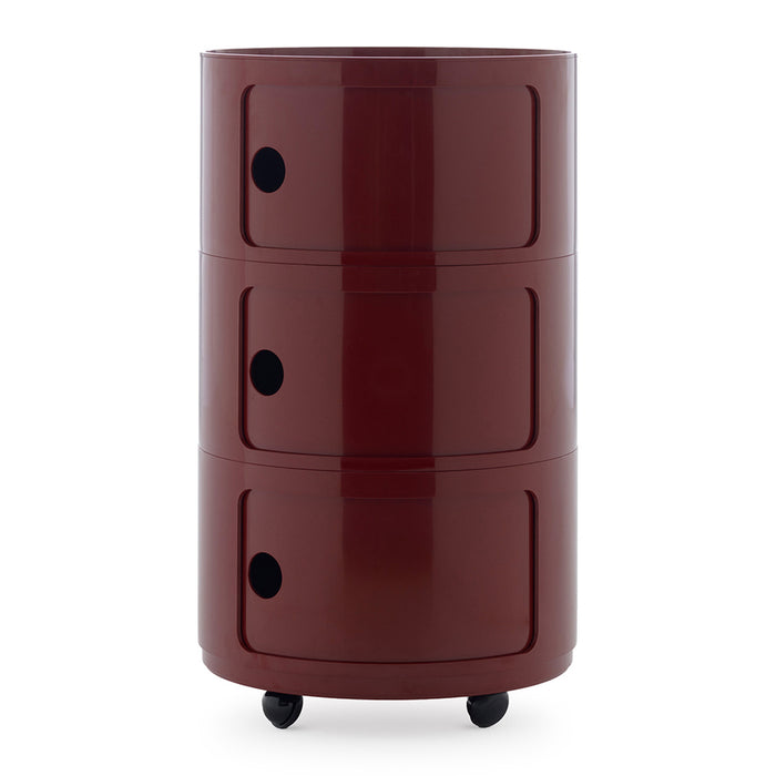 Kartell Componibili Kast Ø 42 cm - 3 Modules - Burgundy