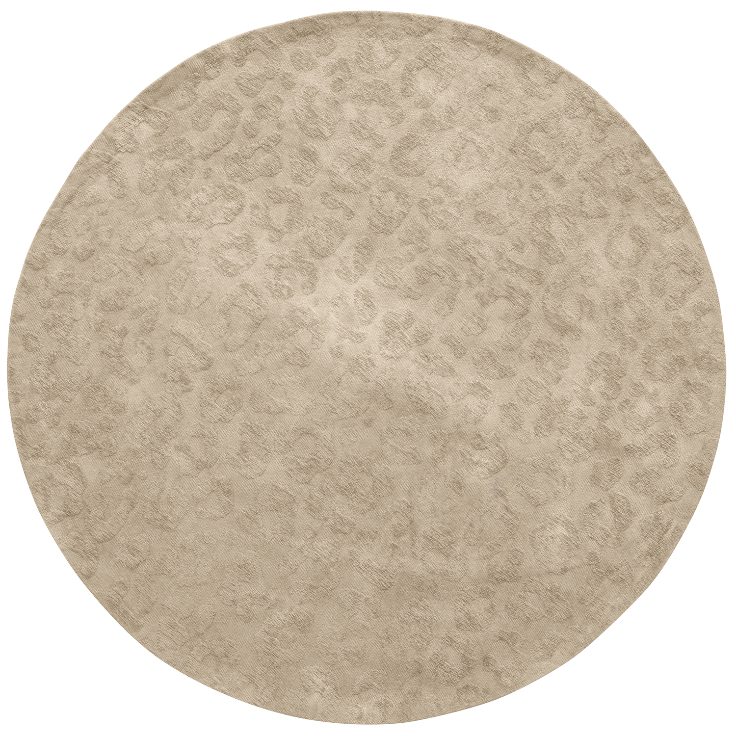 WOOOD Cato Rond Vloerkleed - Viscose - Zand - 1xØ150