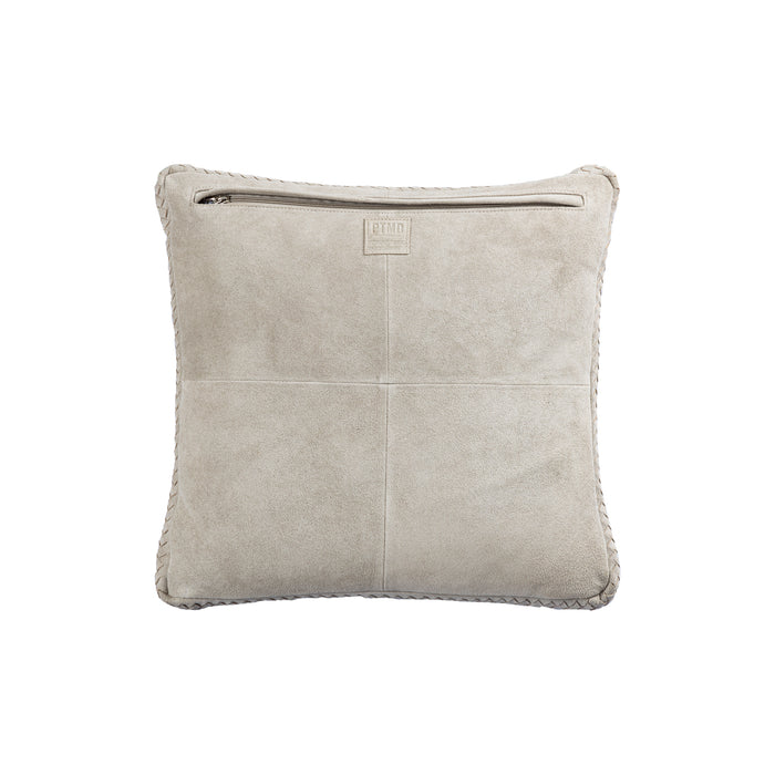 PTMD Suky Taupe Suede Leather Cushion Square S