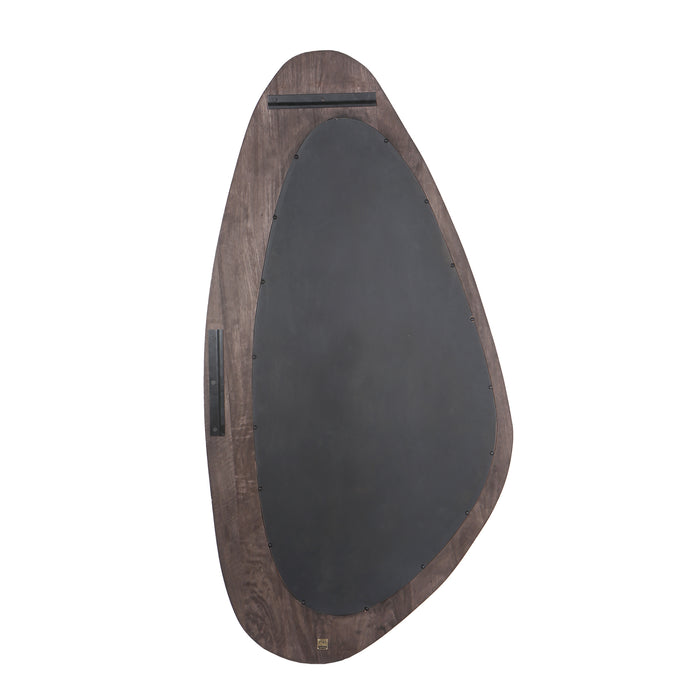 PTMD Santin Brown Mango Wood Organic Triangle Mirror