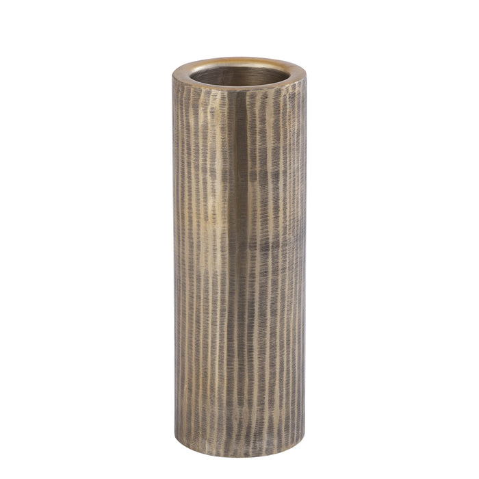 PTMD Jowad Antique Gold Alu Sheet Candle Holder Rib L