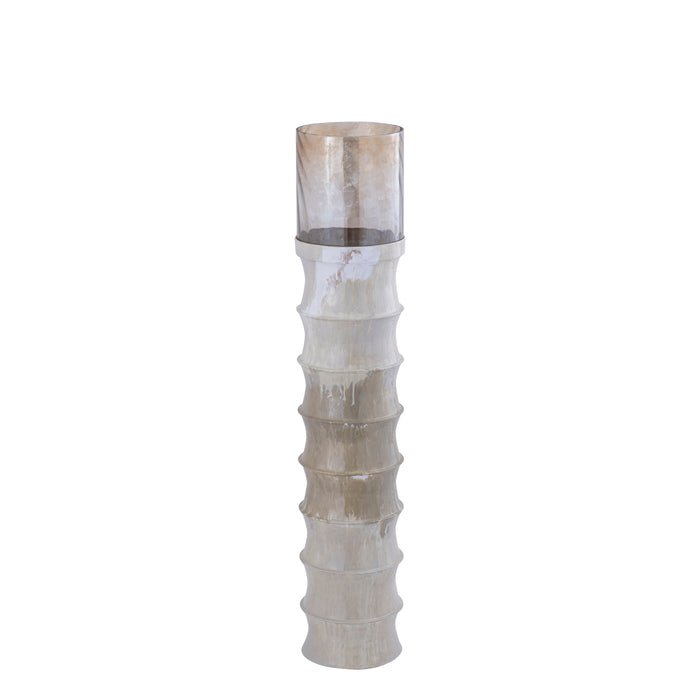 PTMD Kaylyne Cream Enamel Ribbed Stormlight W Glass M