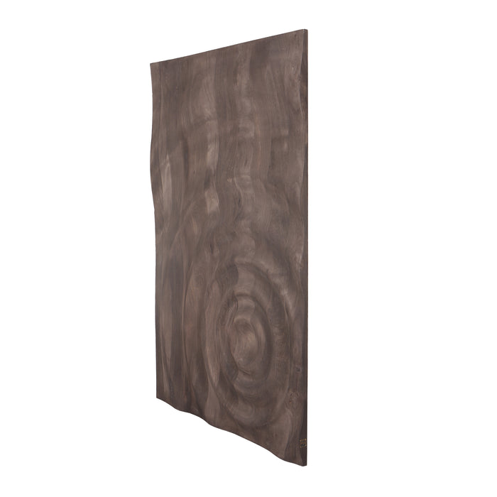 PTMD Mattin Brown Mango Wood Circle Wall Panel Rect