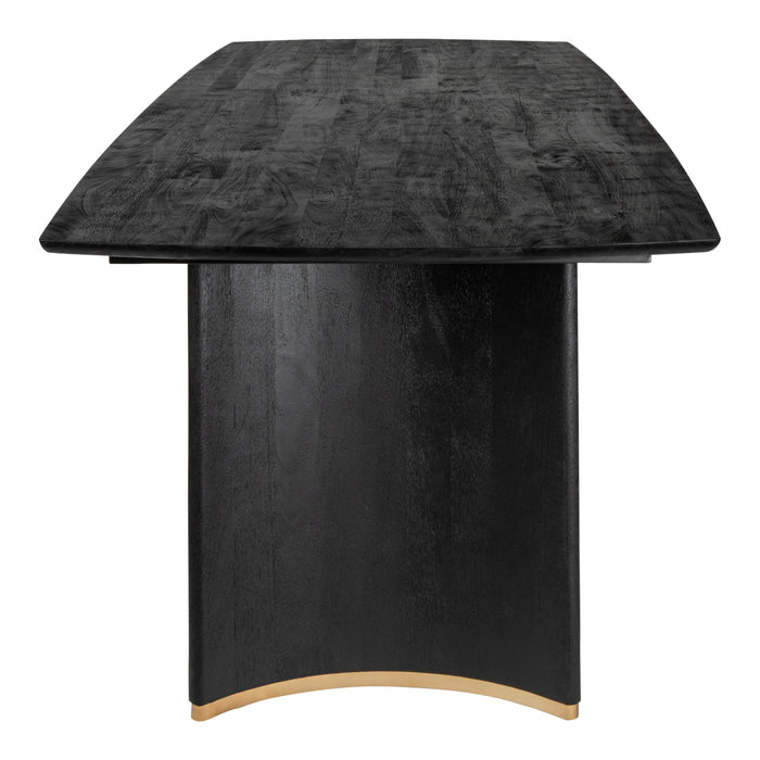 PTMD Ostara Black Mango Wood Diningtable 280cm Gold Leg