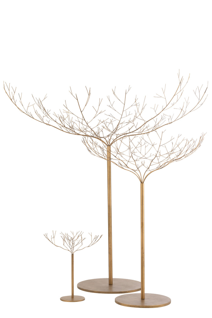 J-Line decoratie Boom - metaal - goud - large