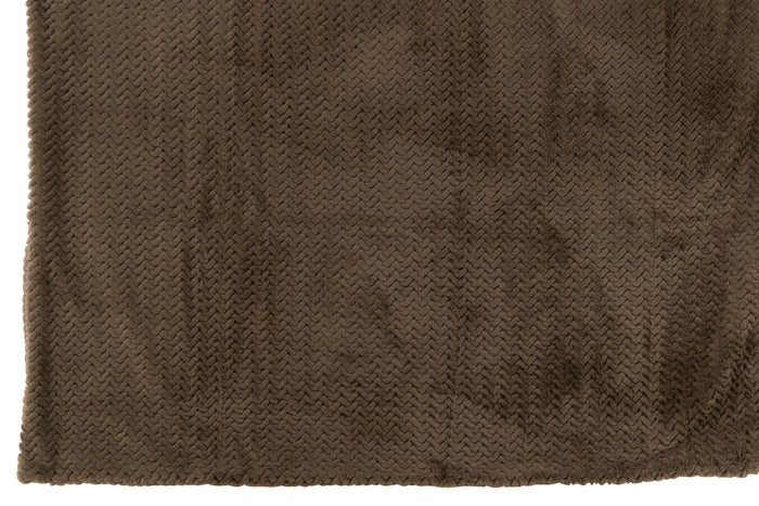 J-Line plaid - polyester - donkerbruin