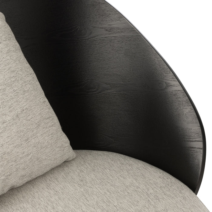 J-Line stoel Lone - hout|metaal - zwart|grijs