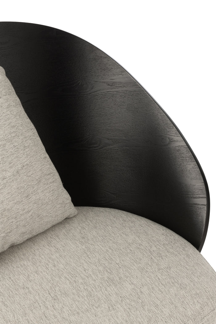 J-Line stoel Lone - hout|metaal - zwart|grijs