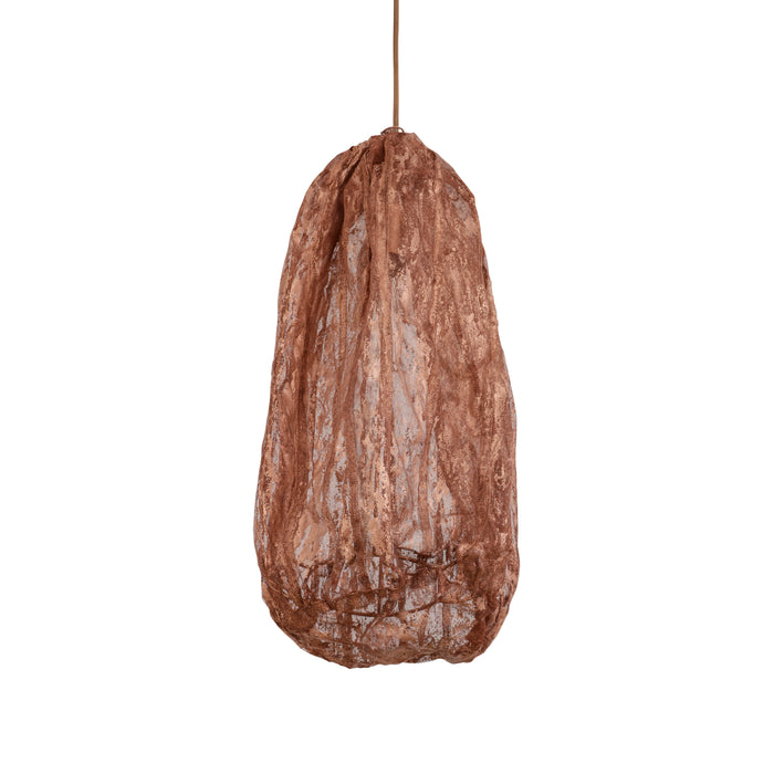 PTMD Maitia Copper Rough Looking Fabric Ceiling Lamp