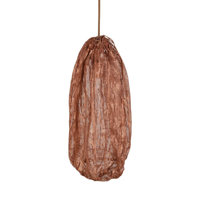 PTMD Maitia Copper Rough Looking Fabric Ceiling Lamp