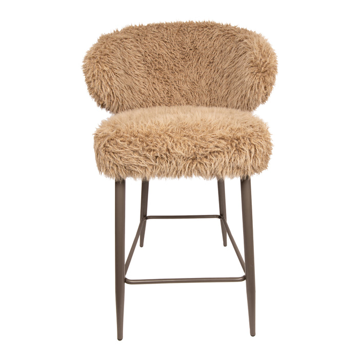 PTMD Ares Bar Chair Hair Brown