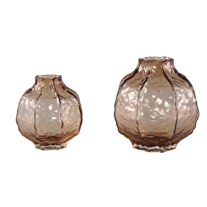 PTMD Narin Cream Round Shaped Glass Vase L