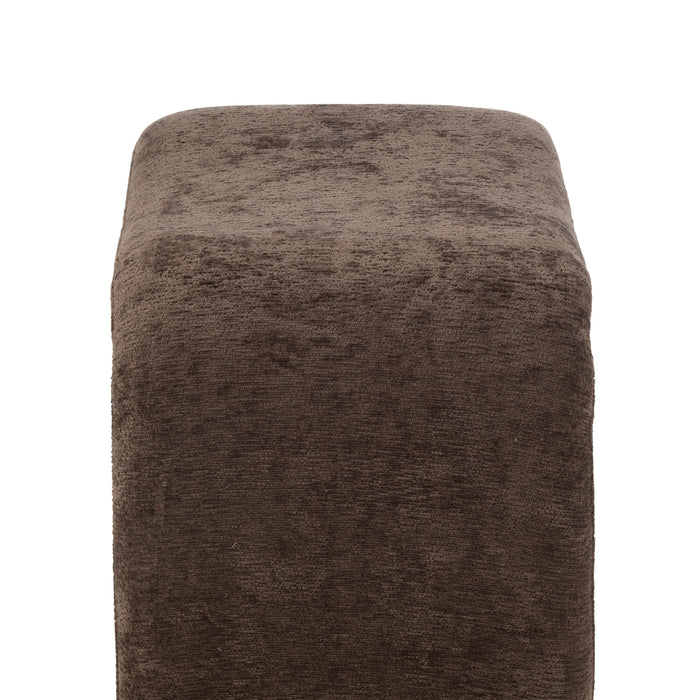 J-Line kruk N shape - textiel - donkerbruin