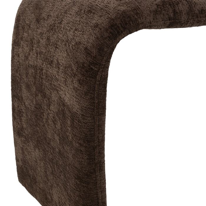 J-Line kruk N shape - textiel - donkerbruin