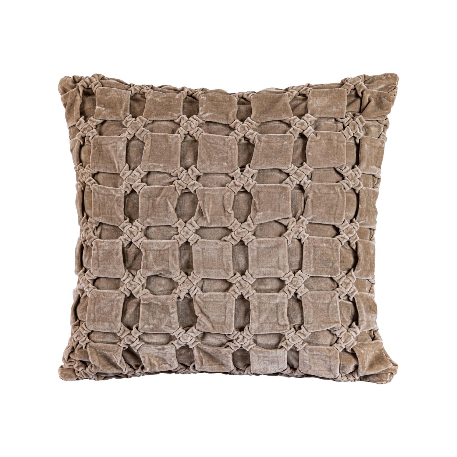 D- Nasim Cream Cotton Cusion Square Pattern Square L