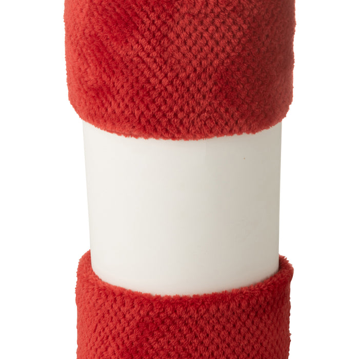 J-Line deken Snuggle - polyester - rood