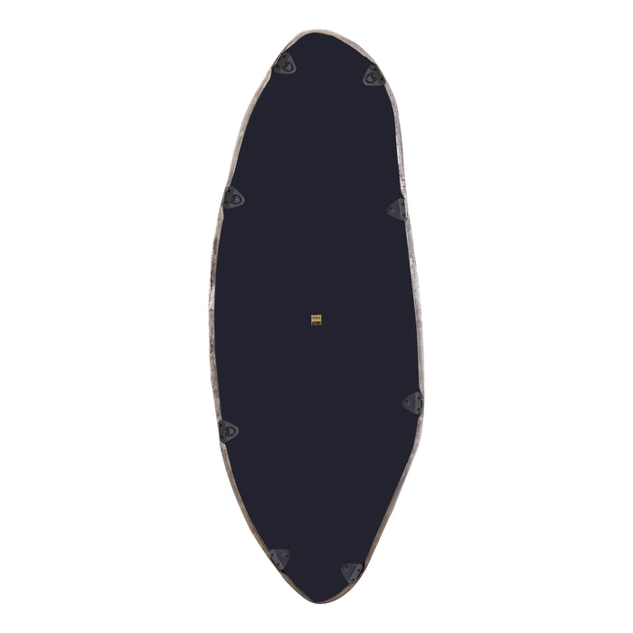 PTMD Paislie Nickel Organic Shaped Mirror Oval