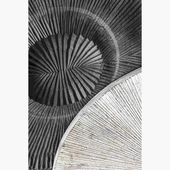 PTMD Zapp geribbeld rond wandpaneel wit