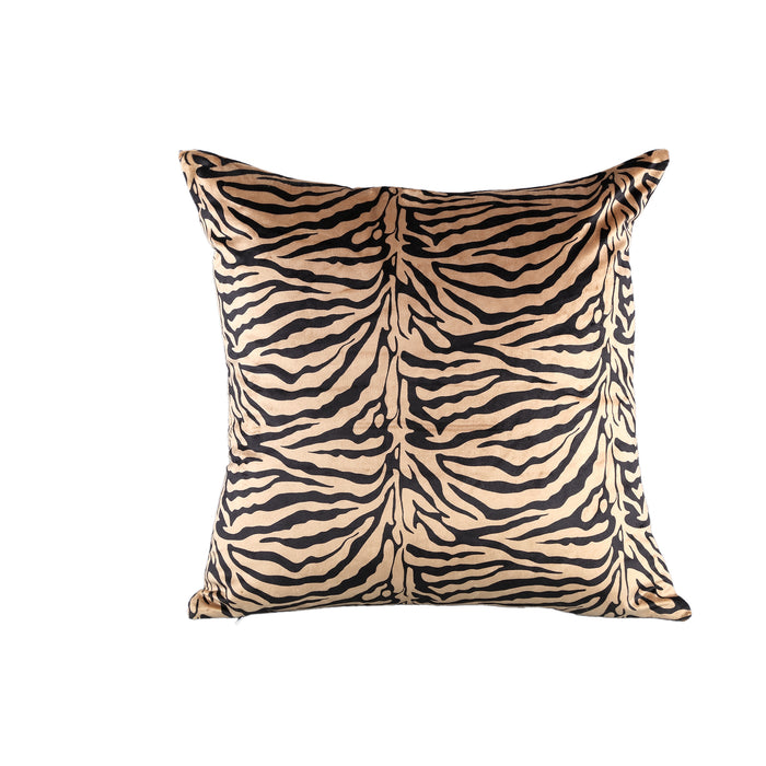 PTMD Clarke Brown double printed fabric cushion square