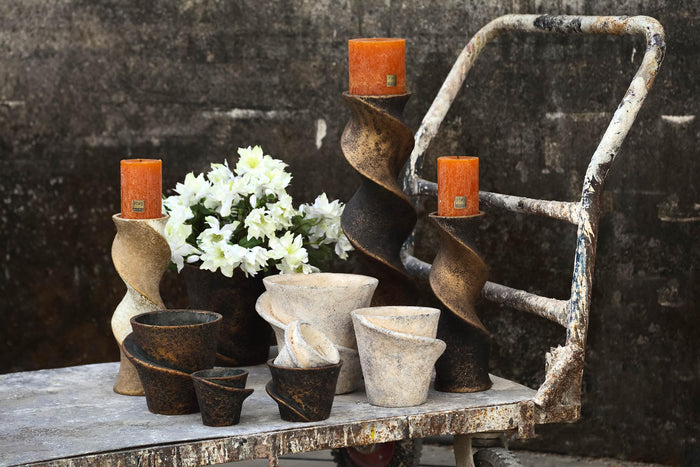 PTMD - Kandelaar Bryah - Zwart - 14x14x50cm