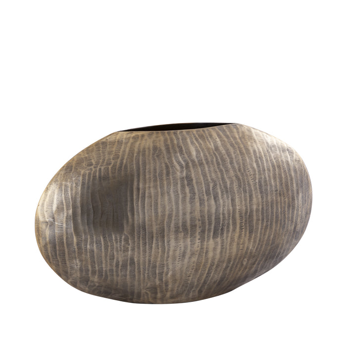 PTMD Jowad Antique Gold Alu Sheet Pot Rib Low Oval L