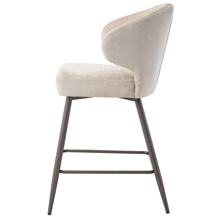 PTMD Ares Beige Bar Chair Aphrodite 3 Clay Leg