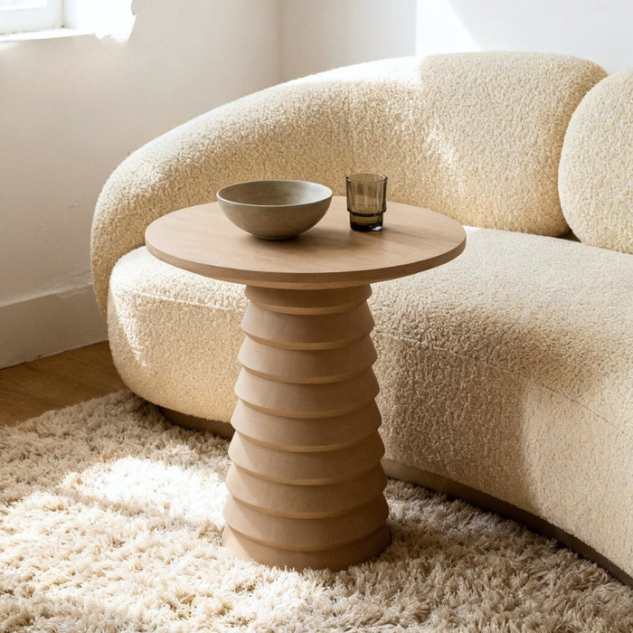 DÉJA Living - Bijzettafel Naturel Mangohout - 46x46x50cm - Marín