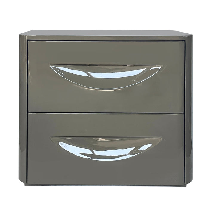 DÉJA Living - Nachtkastje Kaki Groen Glossy MDF - 58x41x51cm - Setra