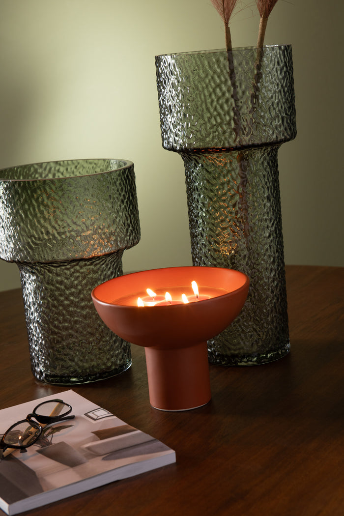 J-Line vaas Bbetty - glas - groen - large - 45 cm hoog