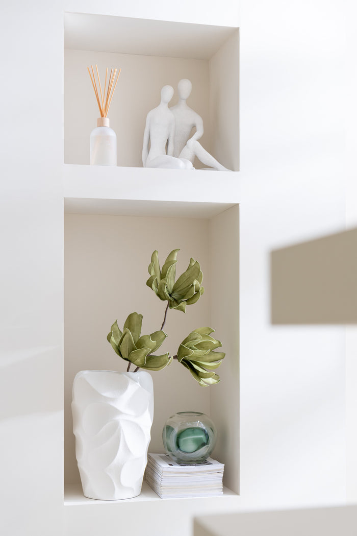 J-Line vaas Mirena - keramiek - wit - large - 43 cm hoog