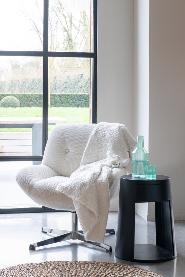 J-Line loungestoel Chill - metaal|multiplex - creme|zilver