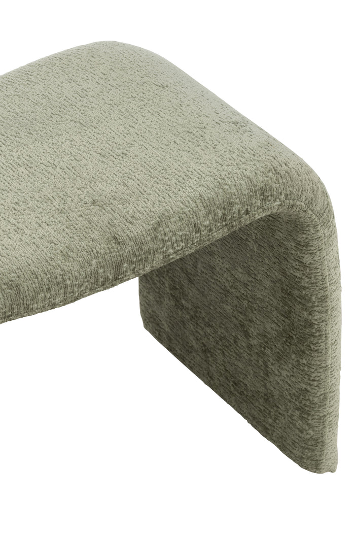 J-Line kruk N shape - textiel - muntgroen