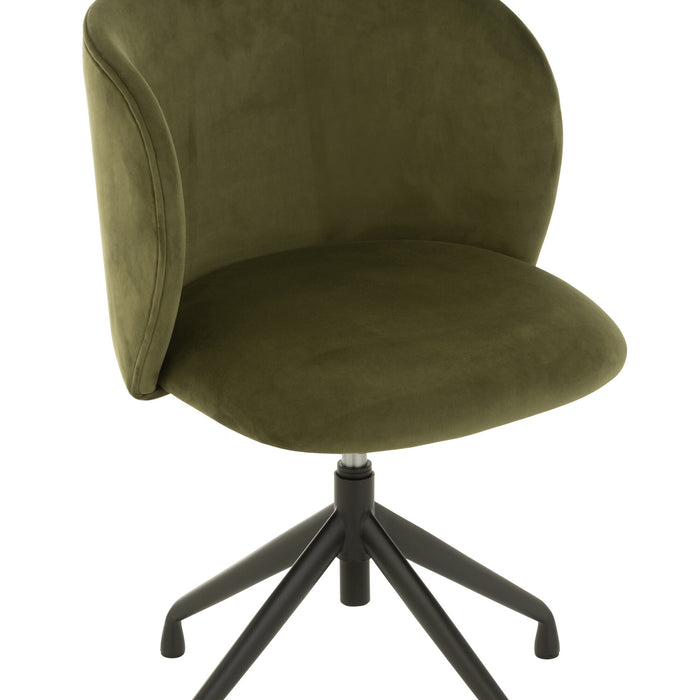 J-Line stoel Turn|Up|Down - fluweel - donkergroen